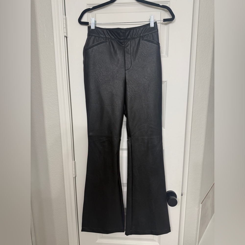 SPANX Black Faux Leather Pants